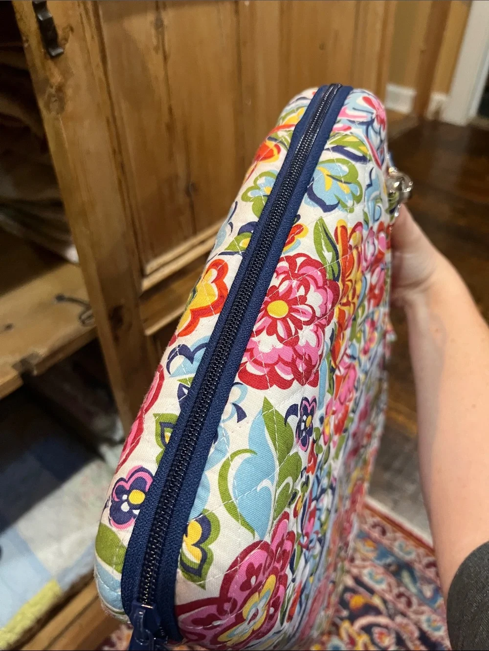 Vera Bradley 17” Laptop Bag in Retired Hope Garden Pattern
